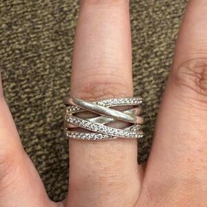 Pandora Sparkling & Polished Lines Ring